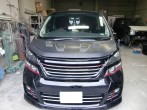 130116 ヴェルファイア ﾎﾞﾝﾈｯﾄ取替・ｱｯﾊﾟｰｽﾎﾟｲﾗｰ塗装取付