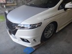 130316 オデッセイRB3用　ワンオフ・フェンダーダクト加工の塗装