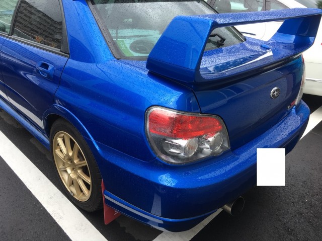 鈑金塗装】180625 インプレッサ ＷＲＸ ＧＨ-ＧＤＢ（Ｆ型）、左リア